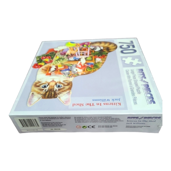 NEW BITS & PIECES Large Piece Shaped KITTENS N THE SHED Jack Williams 750-piece - Picture 5 of 5